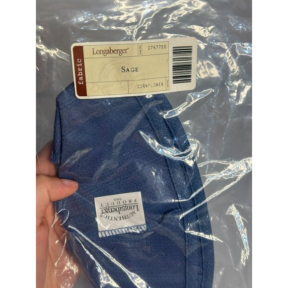 VTG Longaberger Cornflower Sage Plaid Basket Liner Fabric Accessory NIP #2767788 - Picture 2 of 5